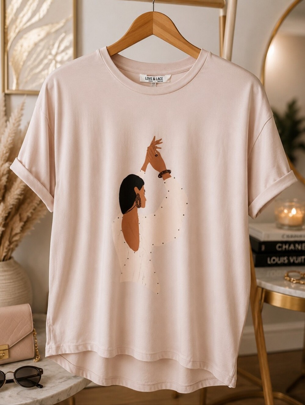 Love & Lace Graphic Tee With Rhinestones – Size 1X 🤍✨ NWT
